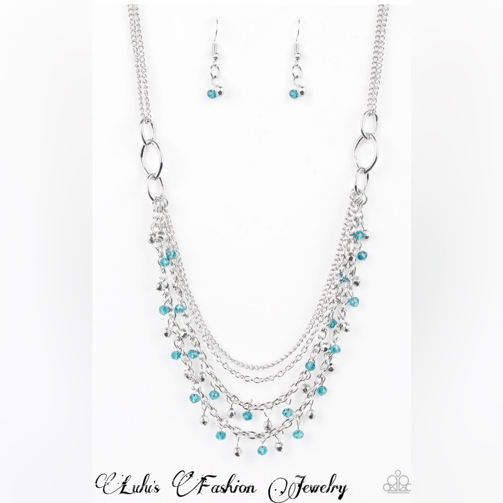 🌟4/$10 All Paparazzi Jewelry Financially Fabulous Blue Necklace